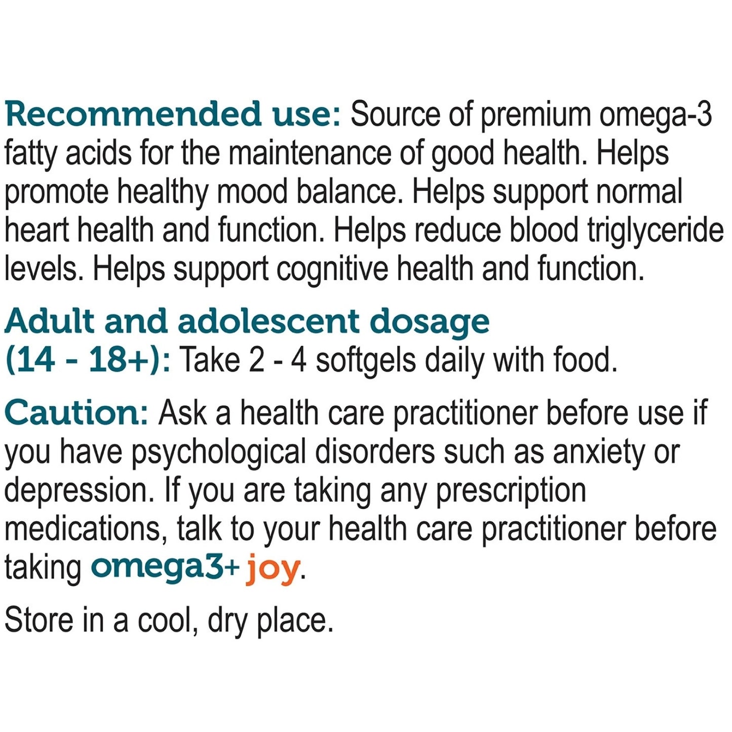 Genuine Health Omega3 + Joy(Mood enhancing) 120 Softgels