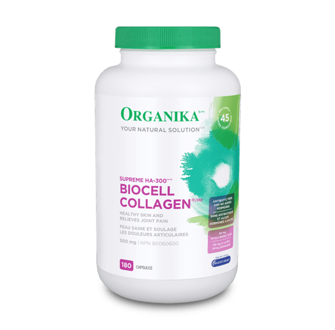 Organika Biocell Collagen (Formerly HA-300) 500mg 180 Capsules