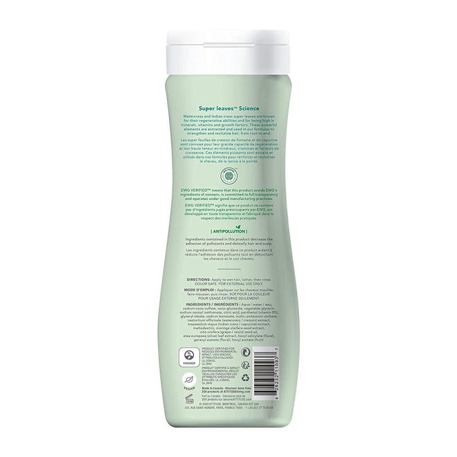 Attitude Super Leaves Nourishing & Strengthening Shampoo - Grape Seed Oil & Olive Leaves 473ml