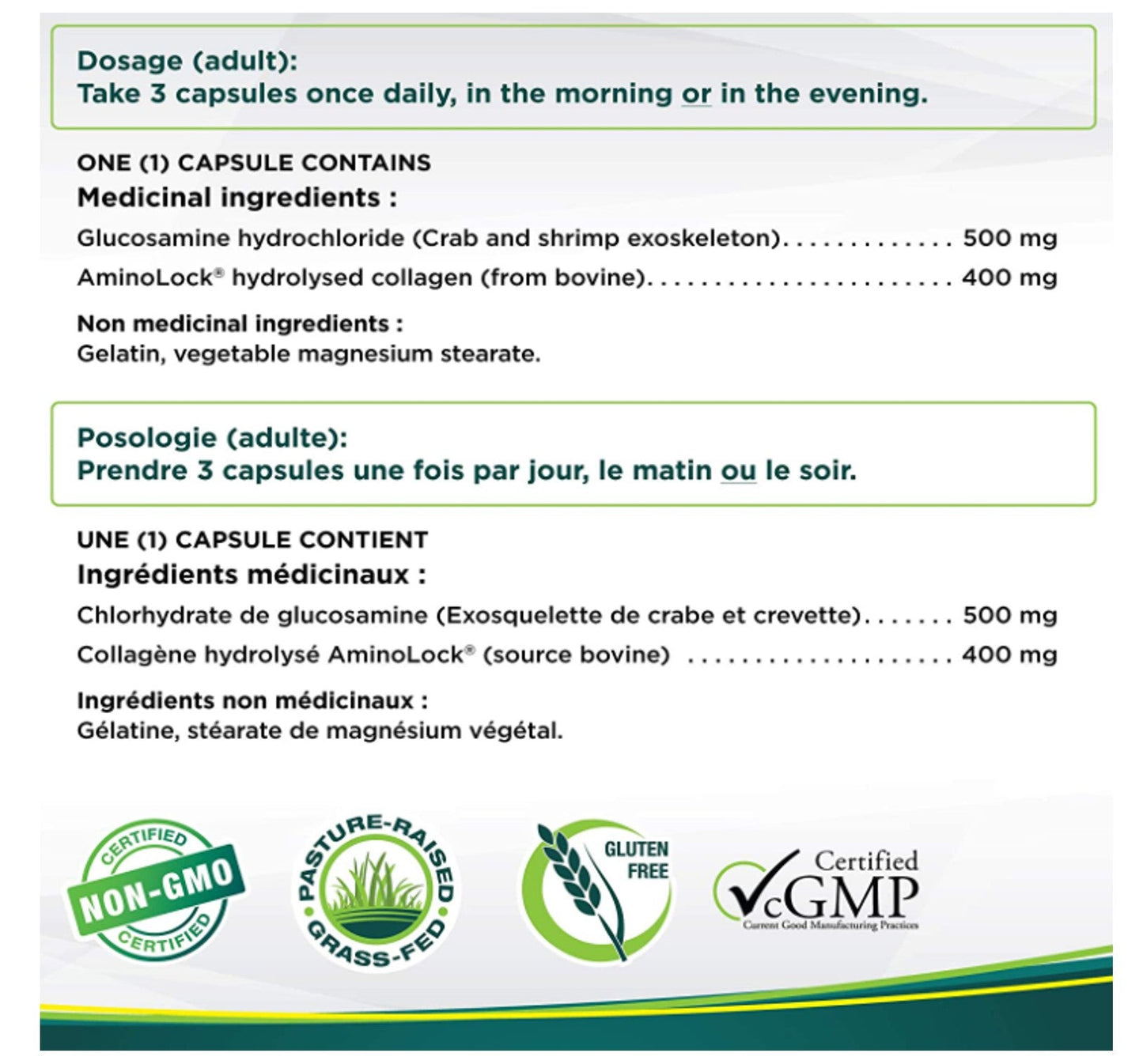 Genacol Plus AminoLock Collagen Glucosamine 90 Caps