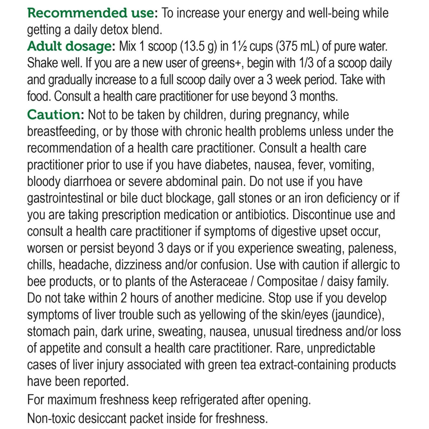 Genuine Health Greens + Daily Detox *Natural Green Apple (405g)