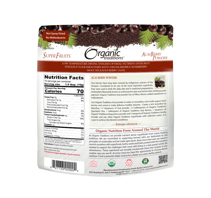 Organic Traditions Acai Berry Powder 100g