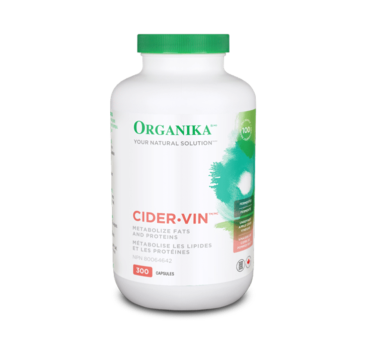 Organika Cider Vin(unrefined, fermented apple cider vinegar) 300Capsules
