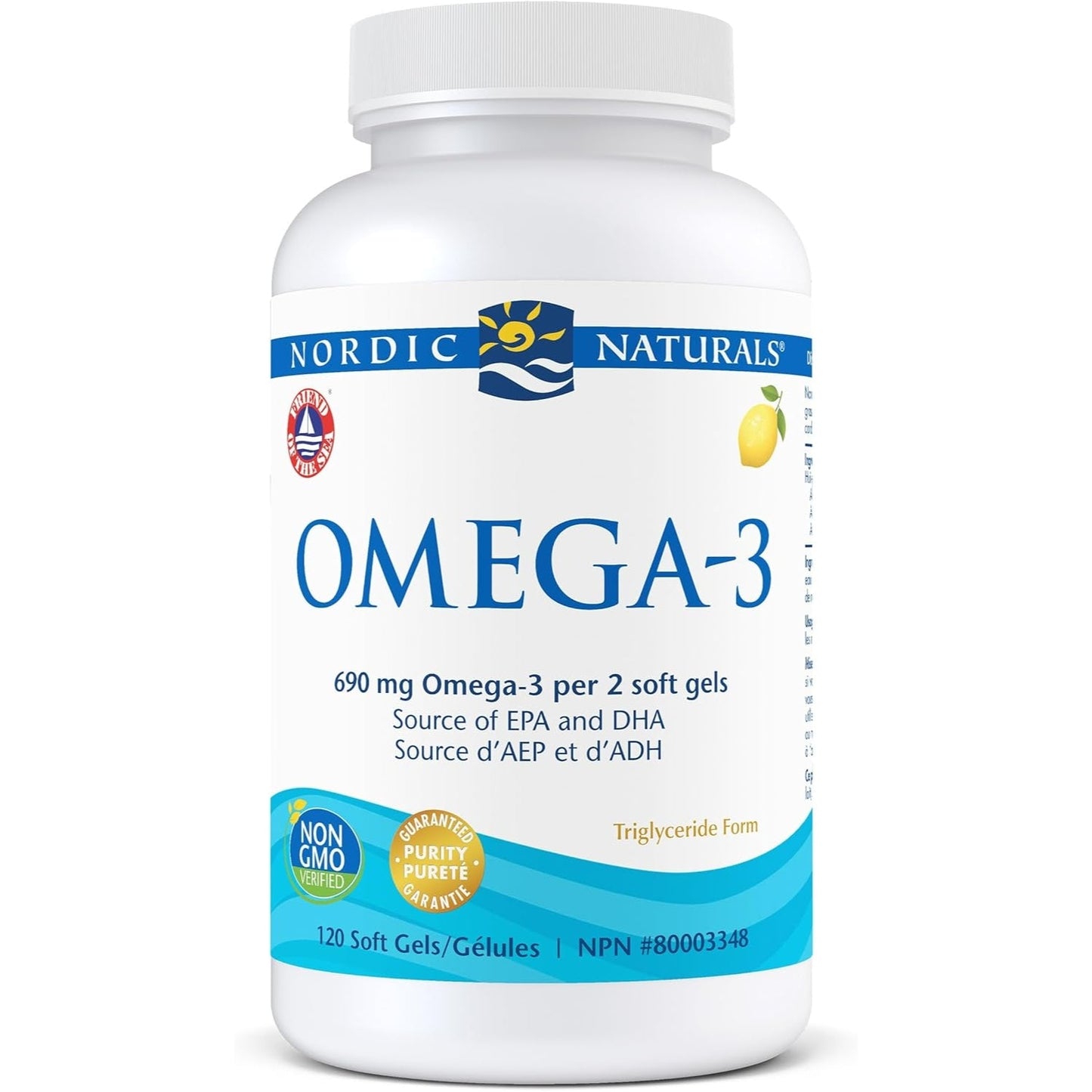 Nordic Naturals Omega3 120 soft gels (lemon)