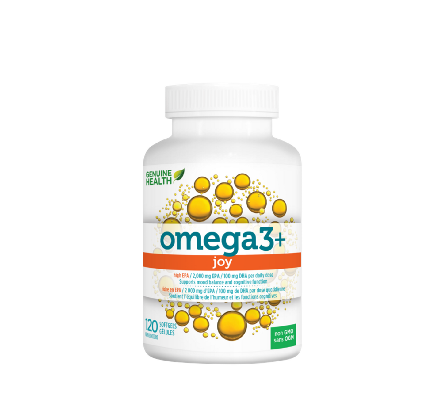 Genuine Health Omega3 + Joy(Mood enhancing) 120 Softgels