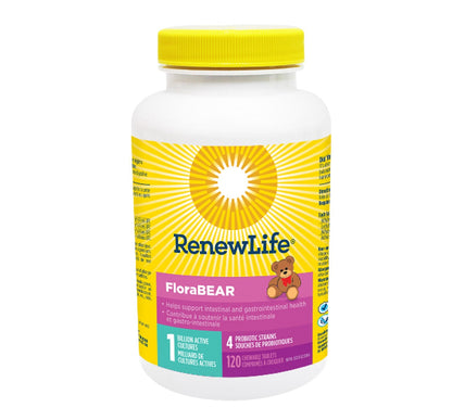 Renew Life FloraBEAR 1 Billion Active Cultures 120 Chewable Tablets