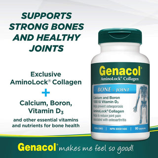 Genacol Bone & Joint | Collagen, Vitamin D3, Magnesium, Boron & Calcium Supplement | Prevent Osteoporosis and Relieve Joint Pain Associated with Osteoarthritis (90 Capsules)