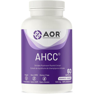 AOR AHCC 500mg 60 Capsules - Shiitake Mushrooms Mycelia Extract