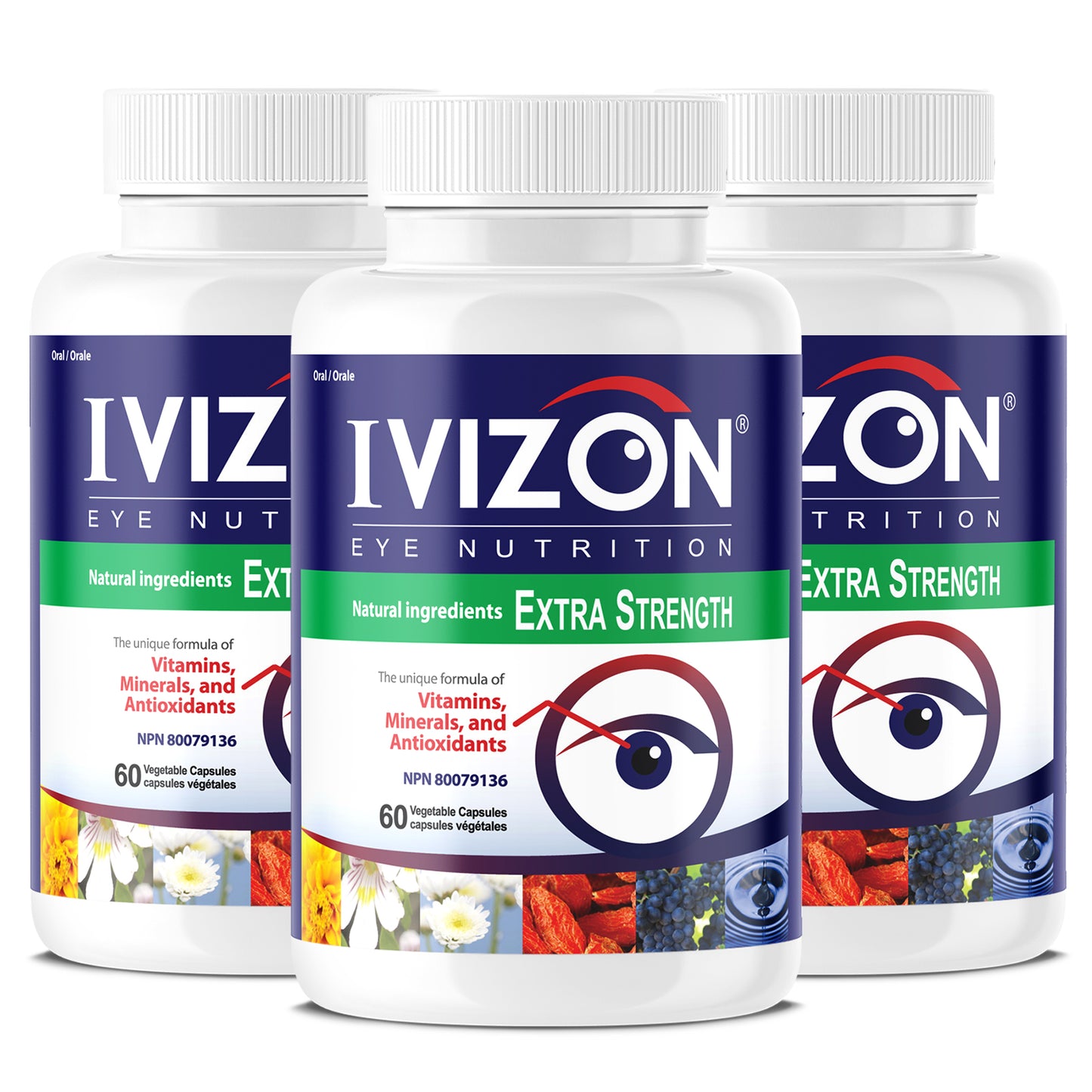 Ivizon Extra Strength 60 Vcaps - 3 PACK