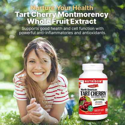 Nutridom Tart Cherry, Montmorency Whole Fruit Extract, 500 mg, 120 Veggie Capsules - 6 PACK