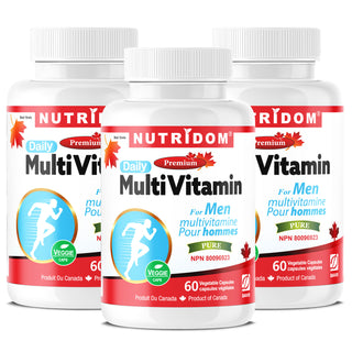 Nutridom Multivitamin for Men, 60 Veggie Capsules - 3 PACK