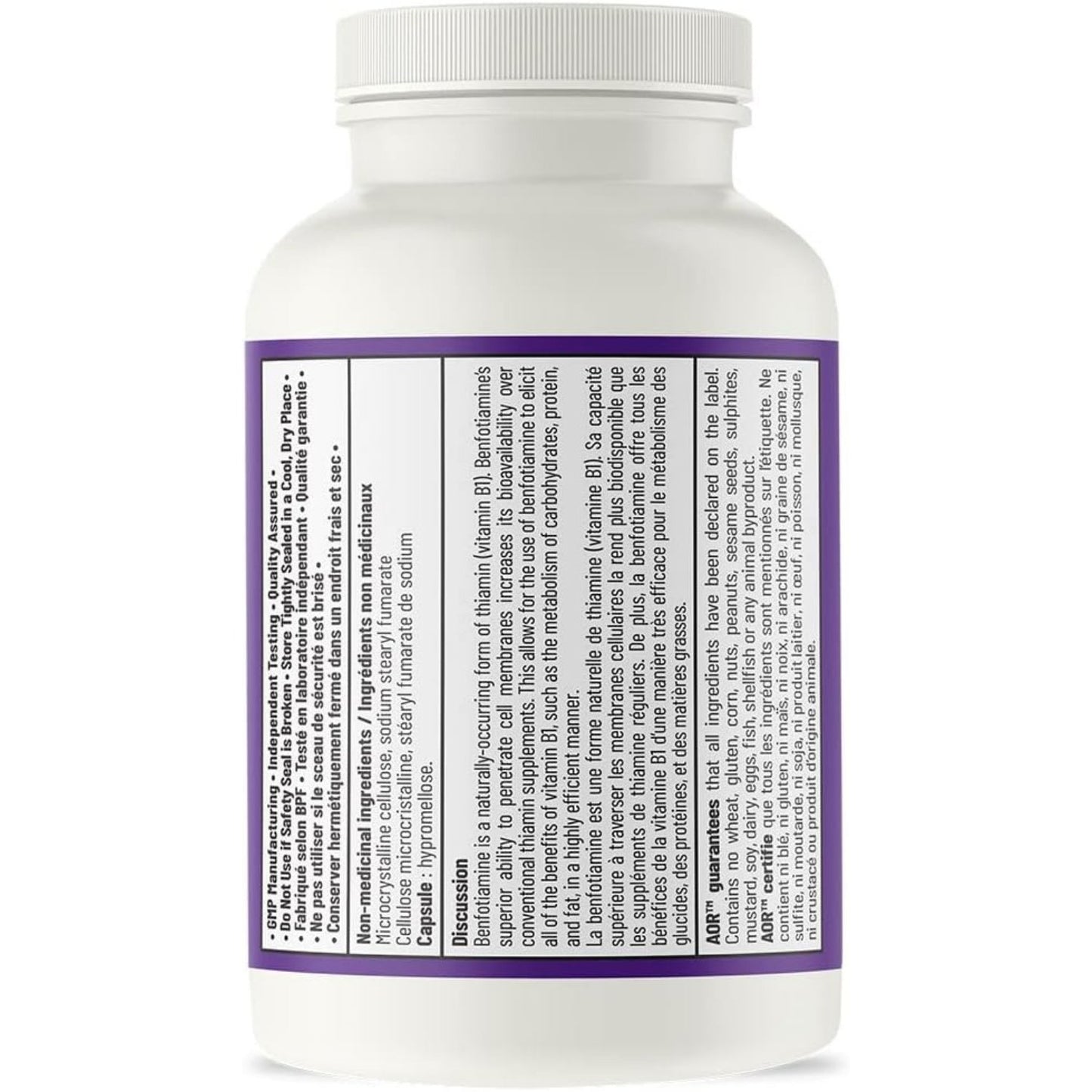 AOR Benfotiamine 80mg 120 Capsules