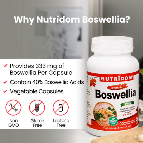 Nutridom Boswellia Serrata, 40% Boswellic Acids, 90 Veggie Capsules - 3 PACK