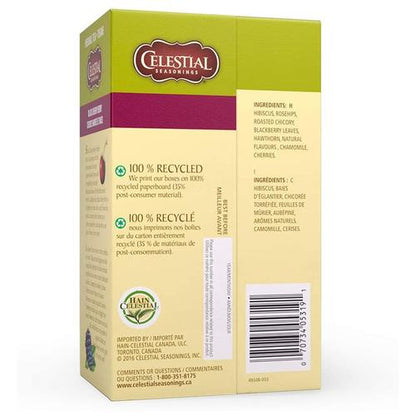 Celestial Seasoning Herbal Tea - Black Cherry Berry 44g (20 Tea Bags)