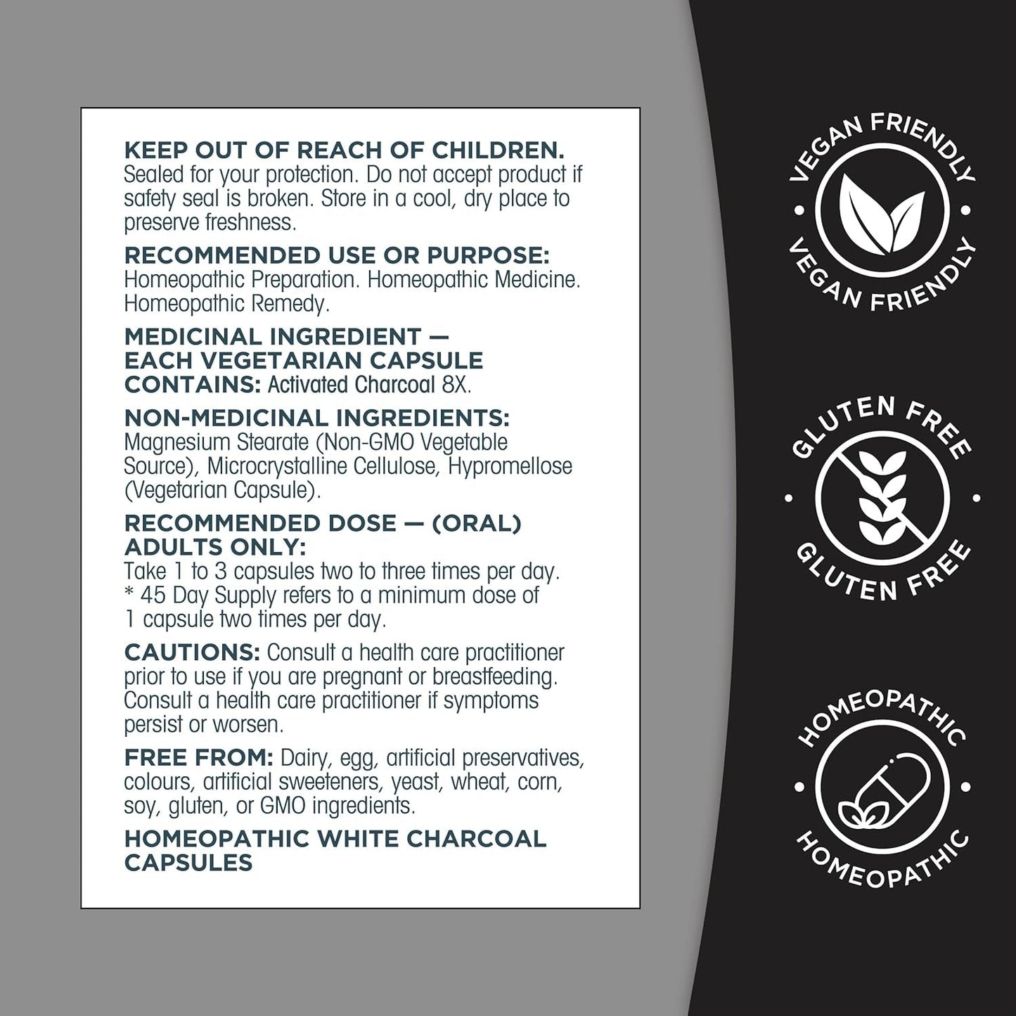 Organika Activated Charcoal 90 Veggie Capsules