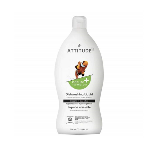 Attitude  Dishwashing Liquid - unscented 700ml