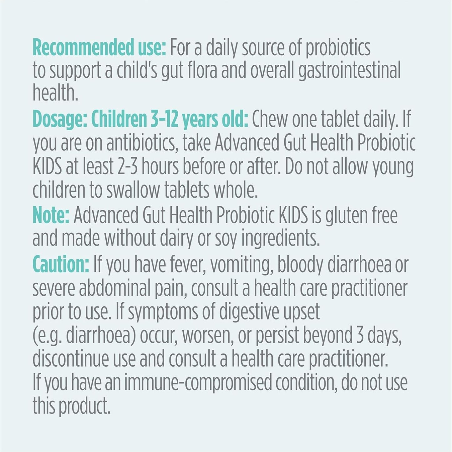 Genuine Health, Advanced Gut Health Probiotic Kids 5 Billion CFU, 30 Chewables - Lemonade