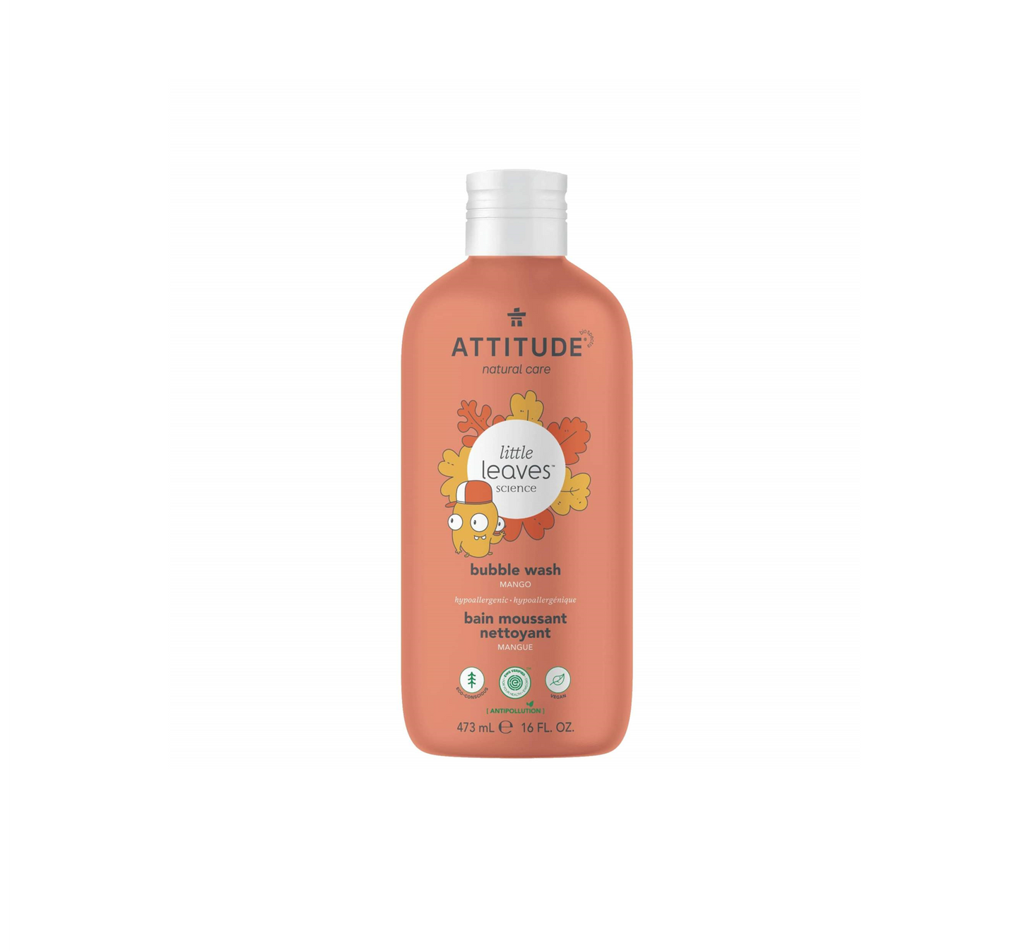 Attitude Little Leaves Bubble wash - Mango 473ml