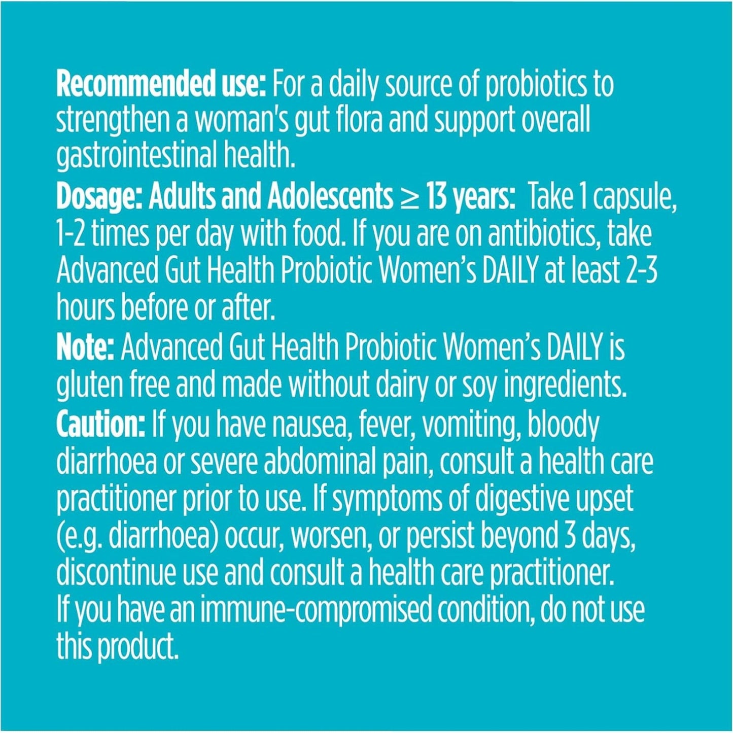 Genuine Health, Women&#39;s Advanced Gut Health Probiotic  Daily 50 billion CFU, 30 Vegan capsules