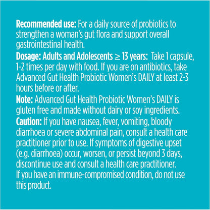 Genuine Health, Women&#39;s Advanced Gut Health Probiotic  Daily 50 billion CFU, 30 Vegan capsules