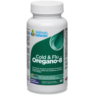 Platinum Naturals Oregano-8 Cold & Flu 30 Liquid Capsules