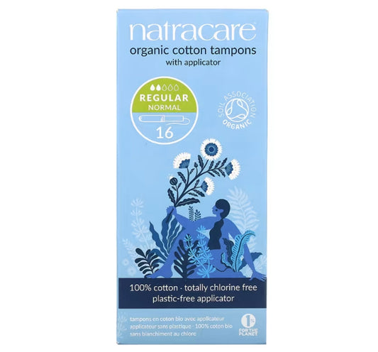 Natracare Organic Cotton Tampons with Applicator Regular - 16ct