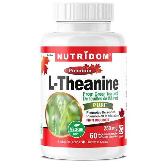 Nutridom L-Theanine from Green Tea Leaf, 250 mg, 60 Veggie Capsules