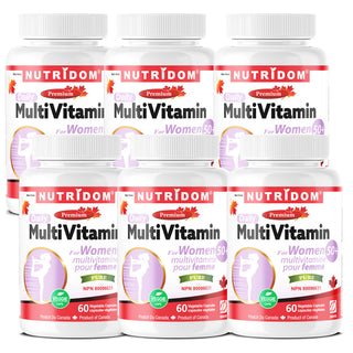 Nutridom Multivitamin for Women Over 50, 60 Veggie Capsules - 6 PACK