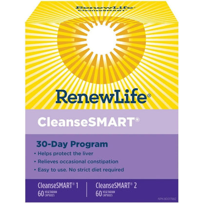 Renew Life CleanseSMART KIT 30 Day Program Full Body Cleanse