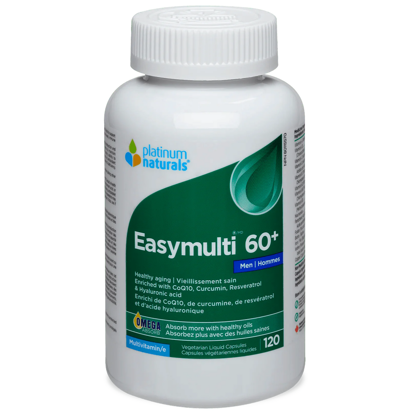 Platinum Naturals Easymulti 60+ For Men 120 Softgels