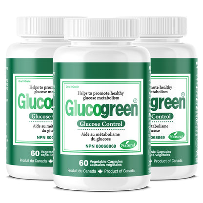 Glucogreen Glucose Control 500mg 60 Vcaps - 3Pack