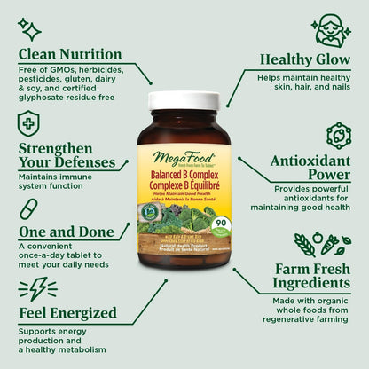 MegaFood Balanced B Complex 72 Tablets
