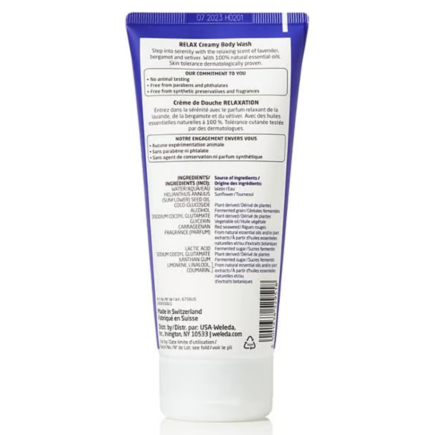 Weleda Relaxing Body Wash - Lavender 200ml