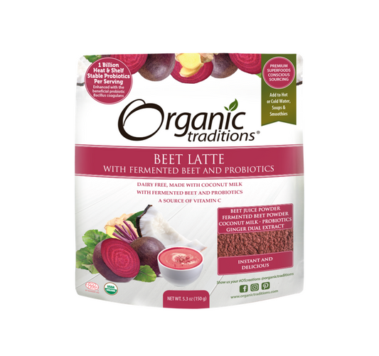 Organic Traditions Beet Latte with Fermented Beets and Probiotics 150g