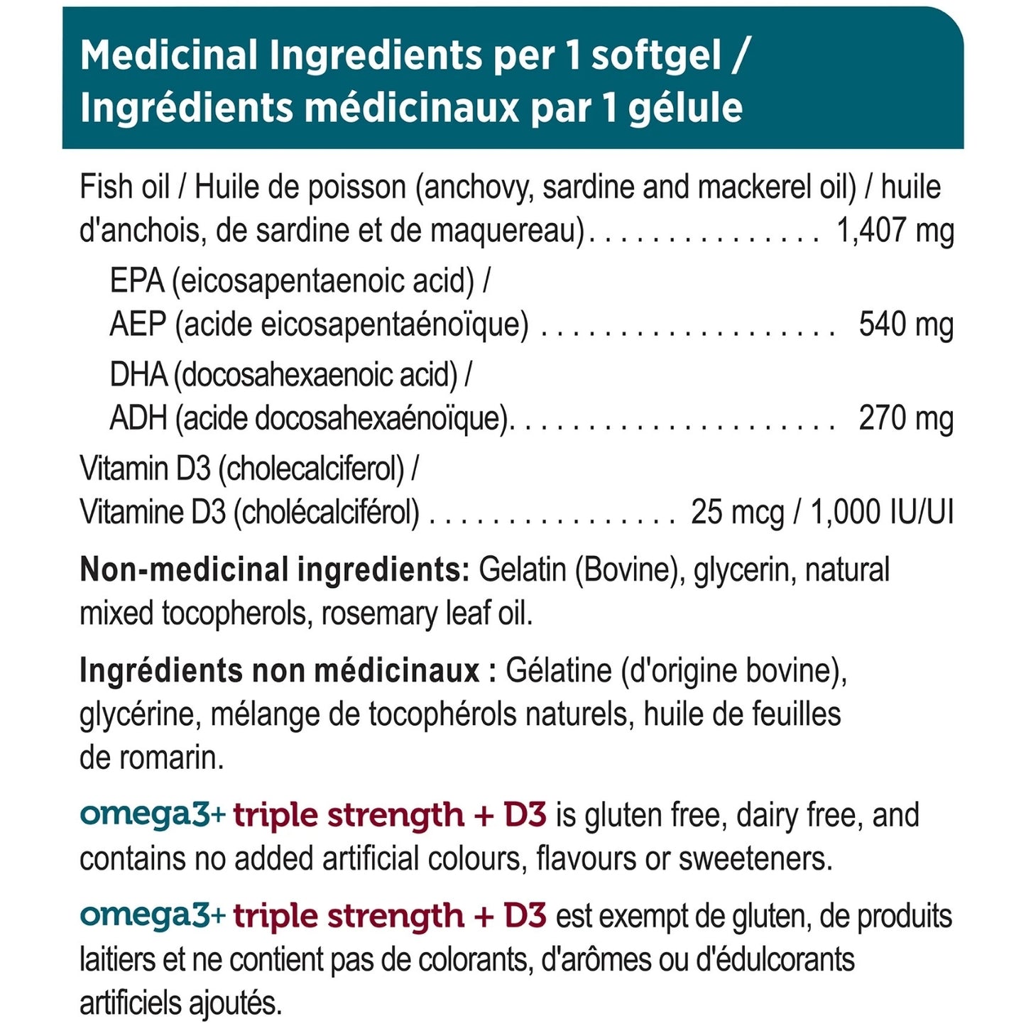 Genuine Health Omega3+ Triple Strength & D3 60 Capsules
