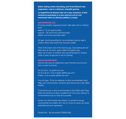 Natural Calm Magnesium Gummies 120ct