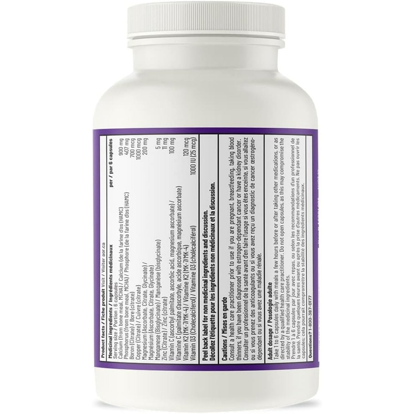 AOR Bone Basics 271mg 120 Capsules