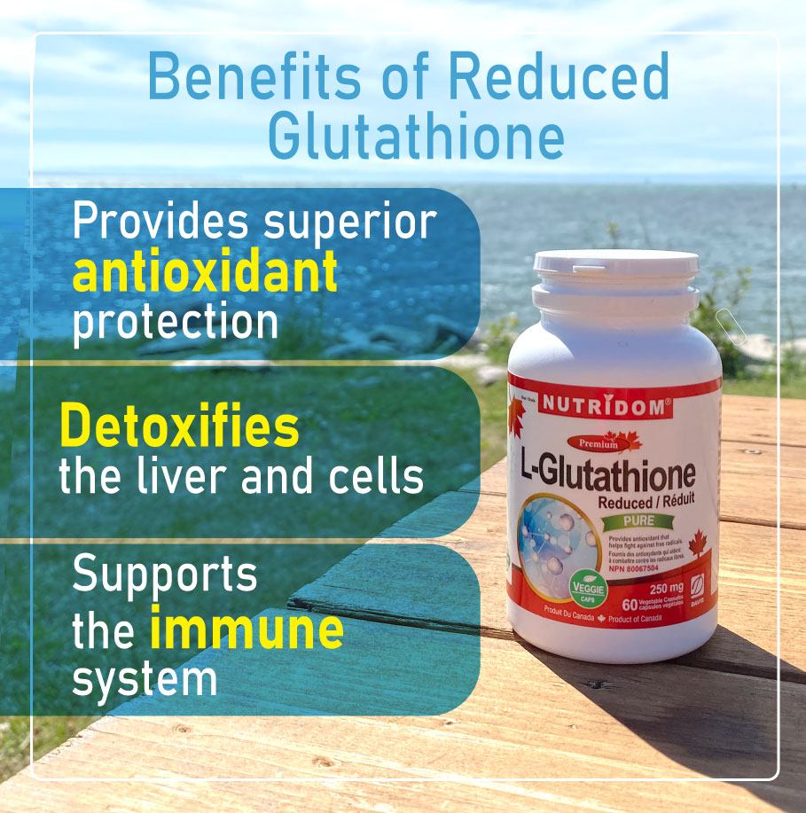 Nutridom L-Glutathione 250 mg, Fermented, 60 Veggie Capsules - 6 PACK