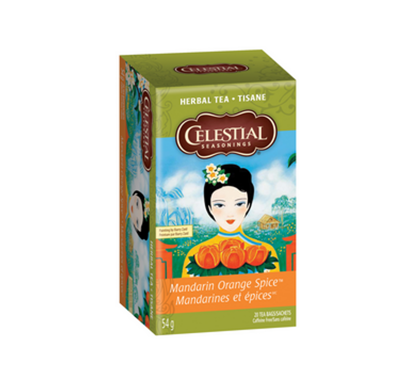 Celestial Seasoning Herbal Tea - Mandarin Orange Spice  54g (20 Tea Bags)