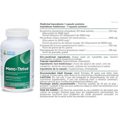 Platinum Naturals Meno-Thrive  120 Softgels