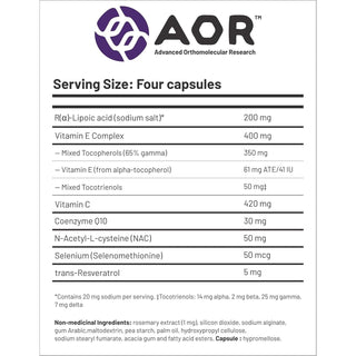 AOR Antioxidant Synergy 276mg 120 Capsules