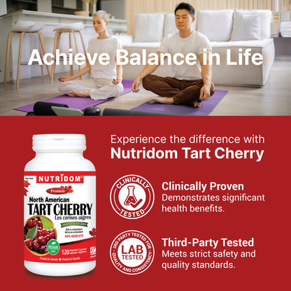 Nutridom Tart Cherry, Montmorency Whole Fruit Extract, 500 mg, 120 Veggie Capsules - 6 PACK