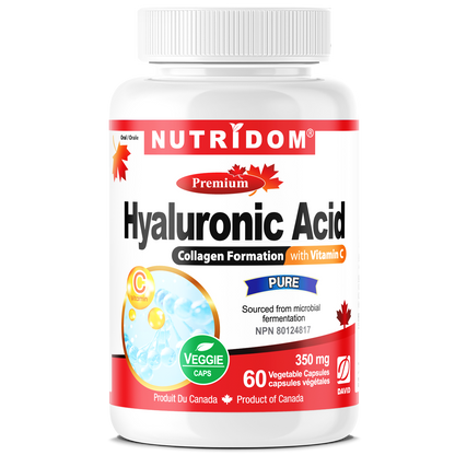 Nutridom Hyaluronic Acid with Vitamin C 60 Vcaps