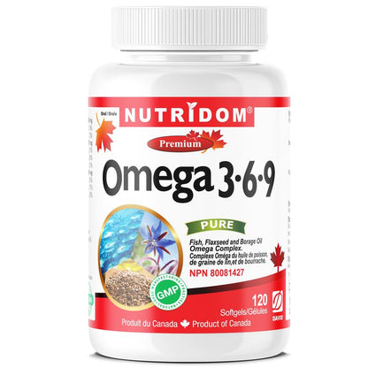 Nutridom Omega 3-6-9, 1200 mg, EPA, DHA, 120 Softgels