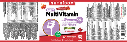 Nutridom Multivitamin for Women Over 50, 60 Veggie Capsules - 3 PACK