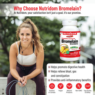 Nutridom Bromelain 2,400 GDU, 500 mg, Digestive Enzyme, 120 Veggie Capsules