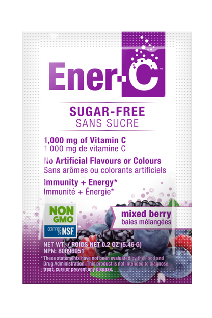 Ener-C Sugar Free 1,000mg Vitamin C Drink Mix - Mixed Berry 30 packs