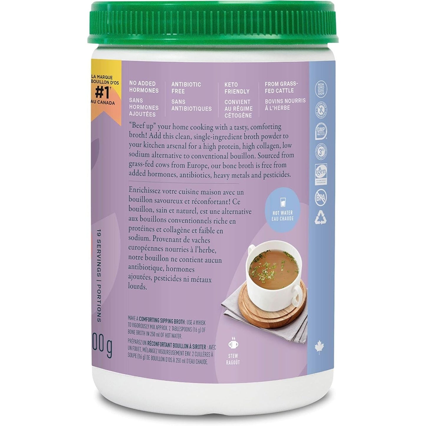 Organika Bone Broth Beef Original Protein Powder 300g