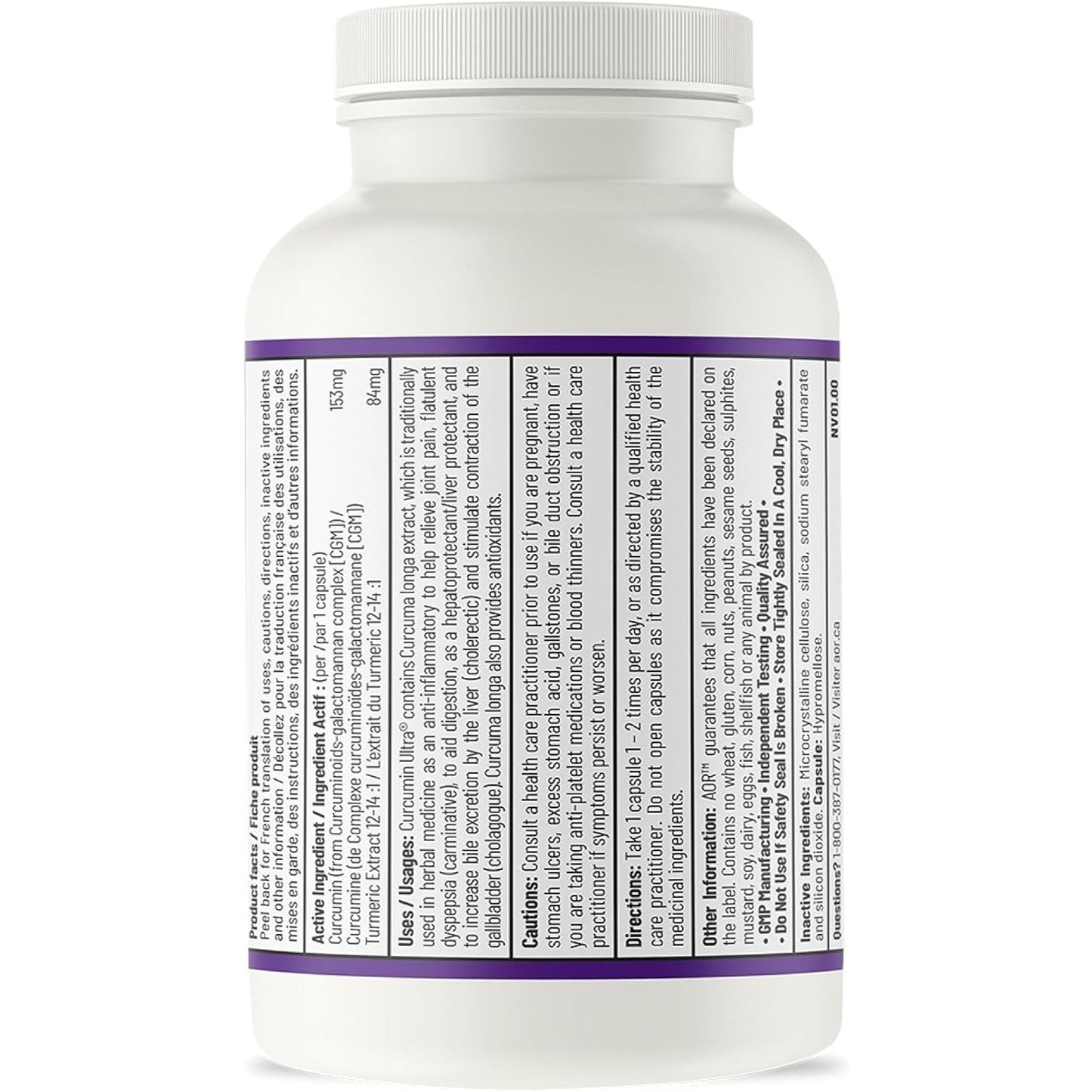 AOR Curcumin Ultra Vegan 237mg 60 Capsules