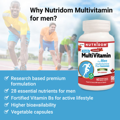 Nutridom Multivitamin for Men, 60 Veggie Capsules - 6 PACK